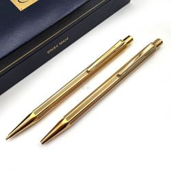 【庫新品】 瑞士工藝．經典傳承 Caran d'Ache 卡達 Ecridor 艾可朵系列 鍍金麥穗紋 原子筆/自動鉛筆 對筆 EX-8561