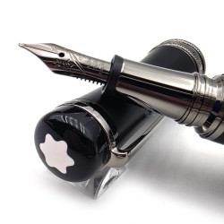 德國 Montblanc 萬寶龍 Bonheur 週末系列幸運星 14K 鋼筆（黑夾黑尖）