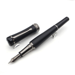 德國 Montblanc 萬寶龍 Bonheur 週末系列幸運星 14K 鋼筆（黑夾黑尖）