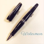法國 Waterman Charleston 查理斯登系列 鋼珠筆(黑桿白夾款）