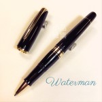 法國 Waterman Charleston 查理斯登系列 鋼珠筆(黑桿金夾款）