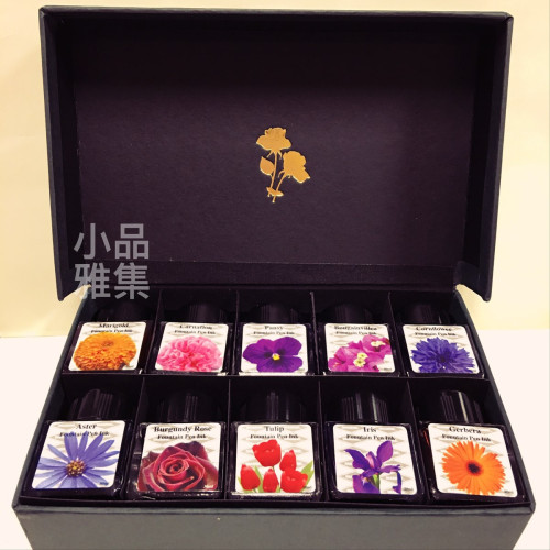 英國Diamine 花系列 限量墨水組（30ml 10瓶一套）
