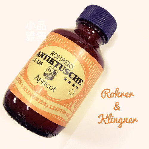 德國 Rohrer & Klingner 100ml 古典彩繪書法 沾水筆墨水(320杏黃色)