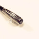 法國 S.T. DUPONT 都彭 LINE D系列 Black lacquer & palladium 14K鋼筆（細格紋銀色筆蓋）