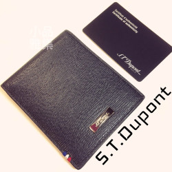 法國 S.T. DUPONT 都彭 黑色六卡水波紋真皮 短夾 180300 法國 S.T. DUPONT 都彭 黑色六卡水波紋真皮 短夾 180300