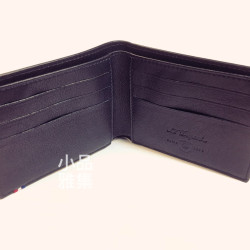 法國 S.T. DUPONT 都彭 黑色六卡水波紋真皮 短夾 180300 法國 S.T. DUPONT 都彭 黑色六卡水波紋真皮 短夾 180300