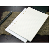 臺灣 Leatai 磊泰 介紙 鋼筆專用書寫紙 方格+橫線內頁補充包 /  A5活頁紙6孔 / 每份80張160頁 臺灣 Leatai 磊泰 介紙 鋼筆專用書寫紙 方格+橫線內頁補充包 /  A5活頁紙6孔 / 每份80張160頁