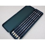 德國 Faber-Castell 輝柏 綠色鐵盒藝術專家級5支入水墨素描鉛筆 (117805)