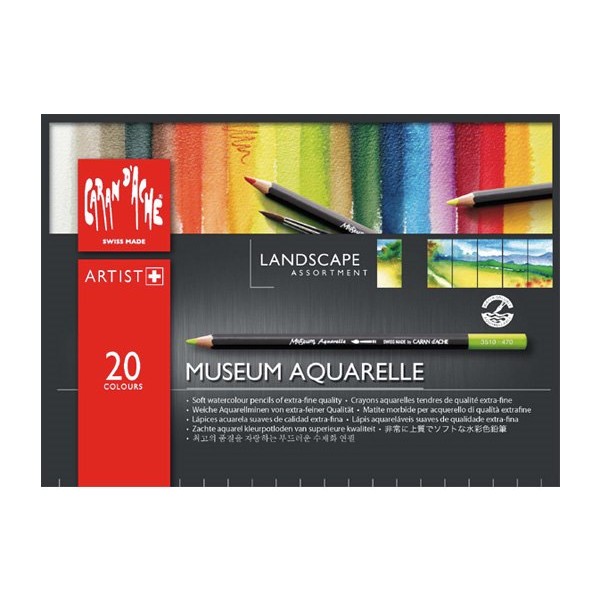 瑞士卡達 Caran d'Ache 博物館級水性色鉛筆20色（風景色系）