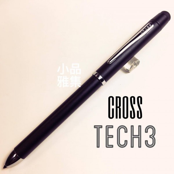 Cross 高仕 TECH3 多用途 觸控 三用筆（霧黑銀夾） 