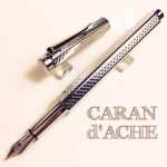 瑞士卡達Caran d'Ache ECRIDOR 艾可朵 CUBRIK 幾何麥紋 鈀金 鋼筆