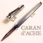 瑞士卡達Caran d'Ache ECRIDOR 艾可朵 CHEVRON V型麥紋 鈀金 鋼珠筆