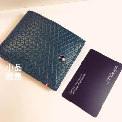 法國 S.T. DUPONT 都彭 六卡菱格紋 綠色 真皮短夾 180093 法國 S.T. DUPONT 都彭 六卡菱格紋 綠色 真皮短夾 180093