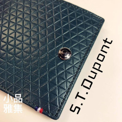法國 S.T. DUPONT 都彭 六卡菱格紋 綠色 真皮短夾 180093 法國 S.T. DUPONT 都彭 六卡菱格紋 綠色 真皮短夾 180093