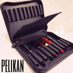德國 Pelikan 百利金 真皮 拉鍊式筆套（20支裝）