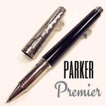 派克 Parker Premier 尊爵系列 麗黑白夾 鋼珠筆（轉蓋款）