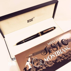德國 Montblanc 萬寶龍 中班 146 玫瑰金夾 14K金 90週年紀念 鋼筆
