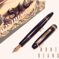 德國 Montblanc 萬寶龍 中班 146 玫瑰金夾 14K金 90週年紀念 鋼筆