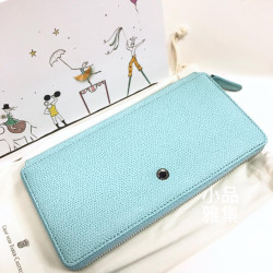 德國Graf von Faber-Castell 經典 壓紋 女用長夾(新色-綠松石色) 德國Graf von Faber-Castell 經典 壓紋 女用長夾(新色-綠松石色)