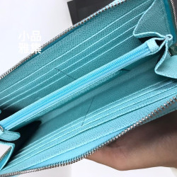 德國Graf von Faber-Castell 經典 壓紋 女用長夾(新色-綠松石色) 德國Graf von Faber-Castell 經典 壓紋 女用長夾(新色-綠松石色)