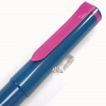 德國 Pelikan 百利金 老西德時期 twist 色彩鋼筆No.16（藍綠桿桃紅夾）