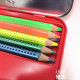 德國 Faber-Castell 輝柏 JUMBO水性色鉛筆 鐵盒組（銀光色＋金屬色）