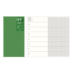 日本 MIDORI TRAVELER'S notebook #019 週間+方格手帳 日本 MIDORI TRAVELER'S notebook #019 週間+方格手帳