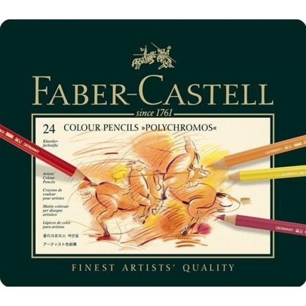 德國 Faber-Castell 輝柏 24色 藝術家級油性色鉛筆(110024)