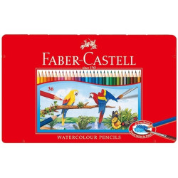 德國 Faber-Castell 輝柏 36色 水性色鉛筆(鐵盒裝附水彩筆)(115937) 德國 Faber-Castell 輝柏 36色 水性色鉛筆(鐵盒裝附水彩筆)(115937)