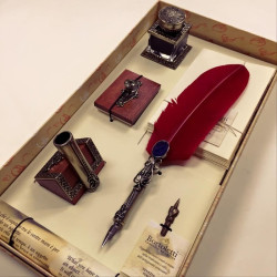 義大利 Bortoletti set81 羽毛沾水筆+沾水筆尖+墨水一瓶+壓墨器+便籤+筆座 組合 義大利 Bortoletti set81 羽毛沾水筆+沾水筆尖+墨水一瓶+壓墨器+便籤+筆座 組合