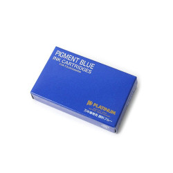 日本 Platinum 白金 防水 10支裝 豔藍 藍鉛 卡式墨水