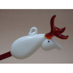 臺灣早期老師傅手工造型玻璃沾水筆(十二)