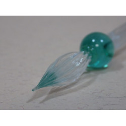 臺灣早期老師傅手工造型玻璃沾水筆(十八)