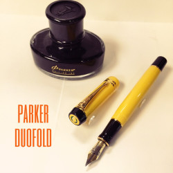 派克 Parker Duofold 景泰藍中國黃18K限量鋼筆