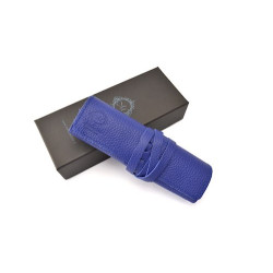 義大利 Manufactus 真皮 4支裝 筆袋（495SU藍）