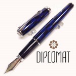 德國 DIPLOMAT 迪波曼 卓越A 羅馬紋藍黑 鋼筆