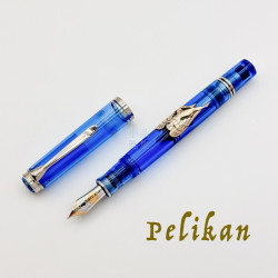德國 Pelikan 百利金 M800 螺鈿 18C金 鋼筆 『Daedalus Icarus 藍天銀翼』全球限量800支   德國 Pelikan 百利金 M800 螺鈿 18C金 鋼筆 『Daedalus Icarus 藍天銀翼』全球限量800支