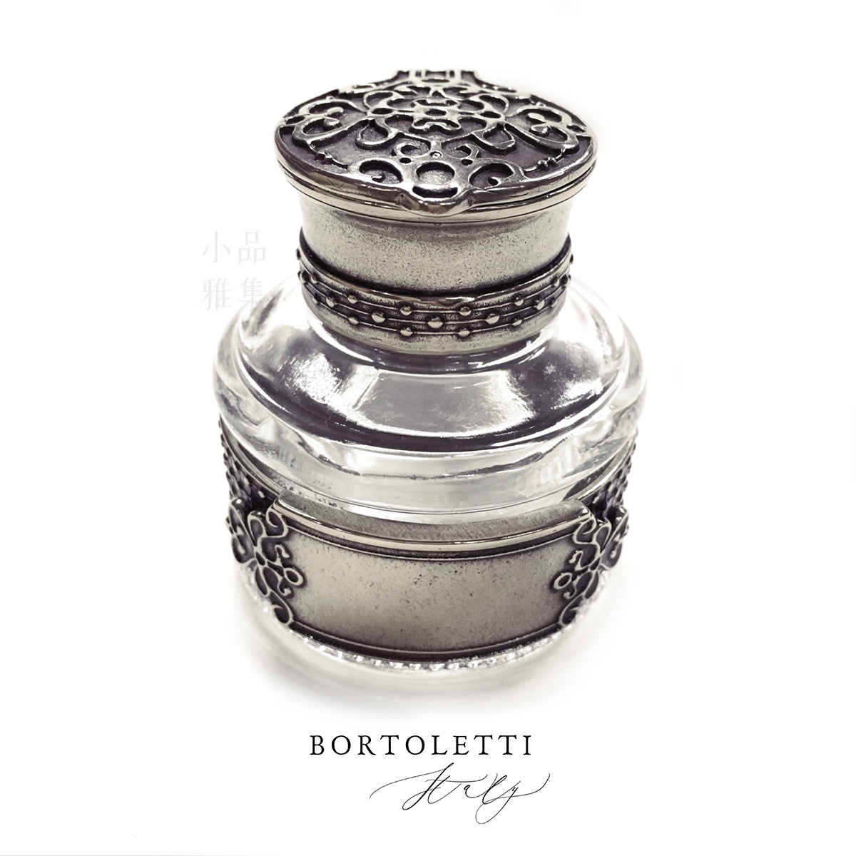 義大利bortoletti Cal55 Inkwell 白銅墨水瓶