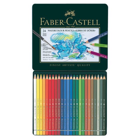 德國Faber-Castell 輝柏24色藝術家級水彩色鉛筆