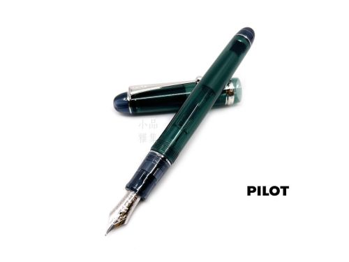 日本 PILOT 百樂 Custom 74 透明桿14K 鋼筆（綠）
