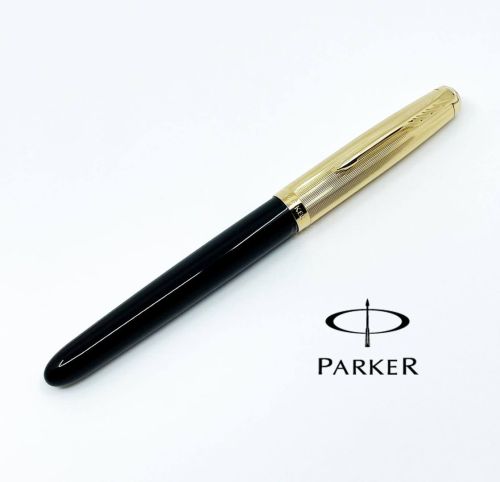 派克 PARKER 51復刻 18K 鋼筆 （黑桿金蓋）