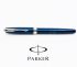 派克 Parker 新款Sonnet 卓爾系列 霧藍白夾 鋼珠筆