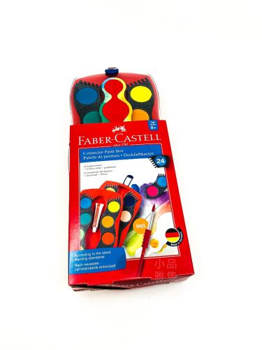 德國 Faber-Castell 輝柏 連結創意水彩餅 24色（125029）