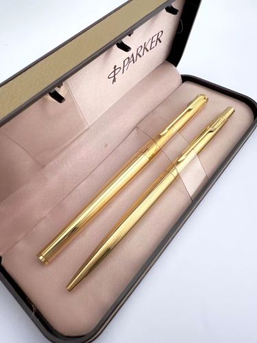 ☆典藏老筆☆  派克 PARKER 180 金桿 14K X/M尖 送原子筆一支