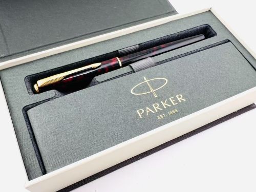 ☆庫存新品 ☆ 派克 PARKER SONNET 老款 商籟 18K 紅珐瑯 XF尖