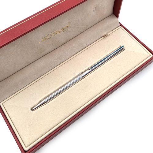 ☆中古美品☆ S.T. DUPONT 都彭 925銀桿  原子筆 綠漆筆夾 #M6250