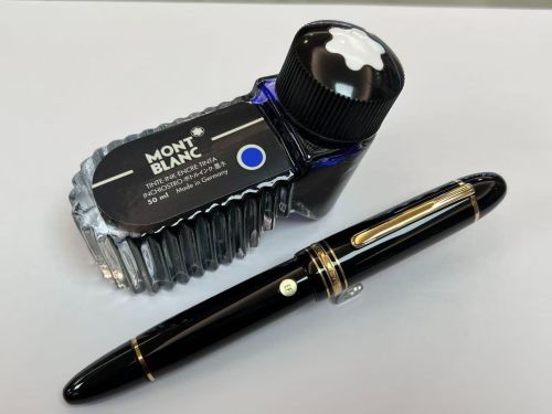 =庫存新品= 德國 MONTBLANC 萬寶龍 老款 149 14K 雙色EF尖  鋼筆墨水組合 M-52664