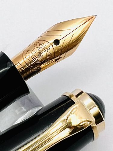 ☆典藏老筆☆PELIKAN 百利金 老款綠條 400nn 14C /EF 尖 鋼筆（七成新）