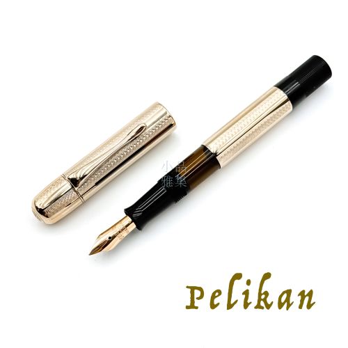 德國 Pelikan 百利金 M100 復刻1931 鍍白金筆身 18K 鋼筆 