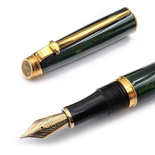 =庫存新筆= 卡達CARAN D’ACHE 利曼 大理石琺瑯漆 18K 鋼筆 (綠）